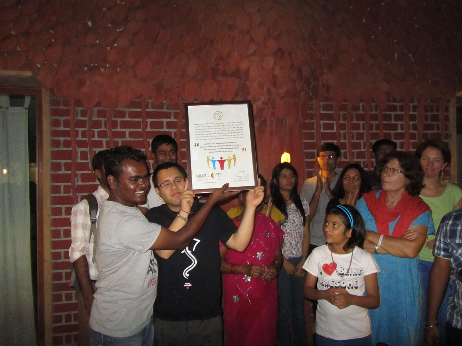 Multidots visiting Seva Cafe – The Joy of Giving